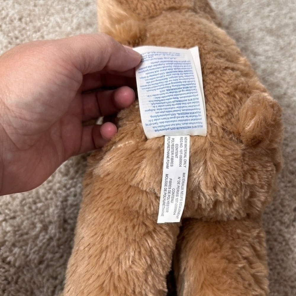 Build A Bear Workshop Brown Shaggy Plush Teddy Bear 2015 Signature Paw Patch - Picture 7 of 8